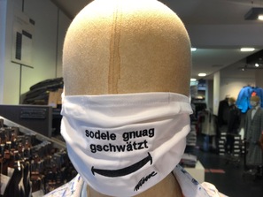 Mund-Nasen-Maske "sodele gnuag gschwätzt"