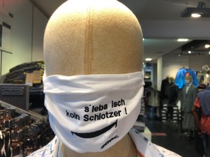 Mund-Nasen-Maske "s´leba isch koin schlotzer"